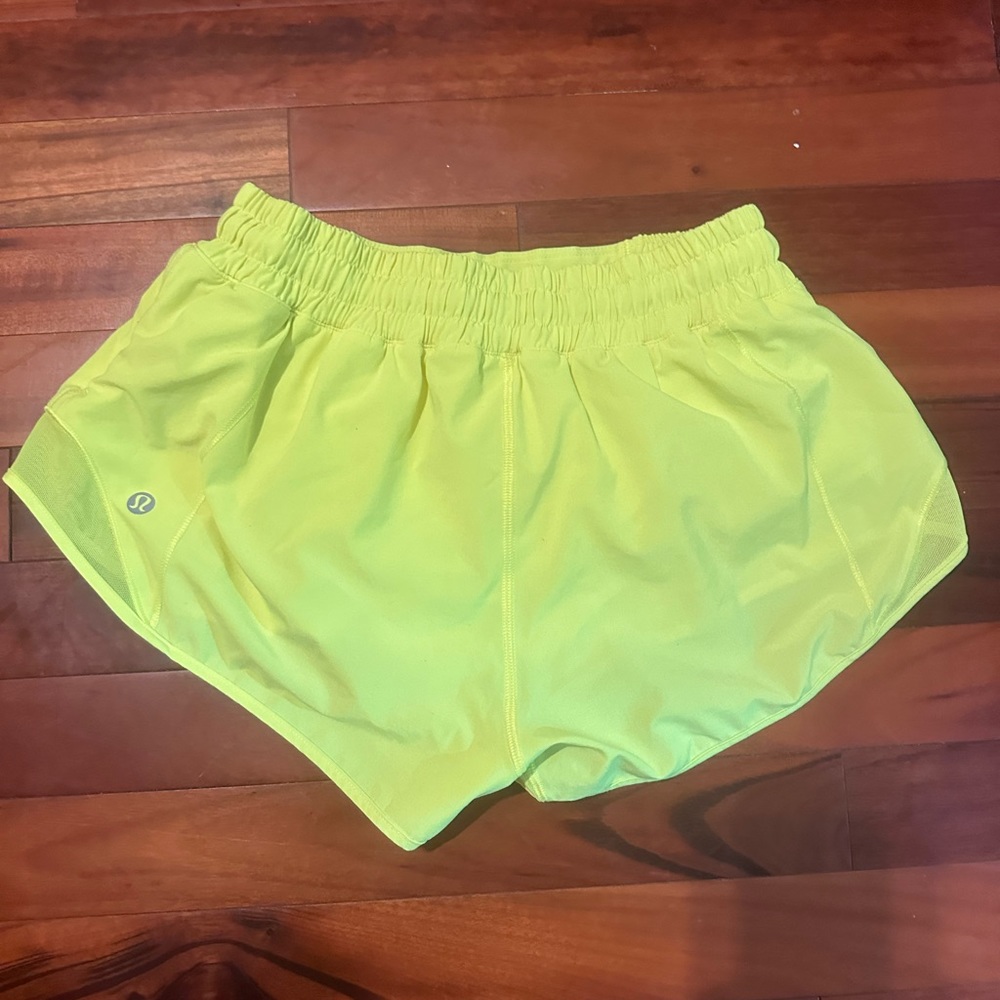 Lululemon bright yellow shorts
